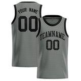 Custom Gray Sequined Tops Athletic Basketball Jersey
