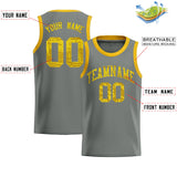 Custom Gray Sequined Tops Athletic Basketball Jersey