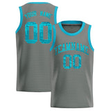 Custom Gray Sequined Tops Athletic Basketball Jersey