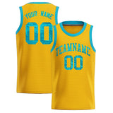 Custom Gold Sequined Tops Athletic Basketball Jersey