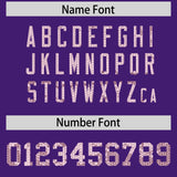 Custom Purple Sequined Tops Athletic Basketball Jersey