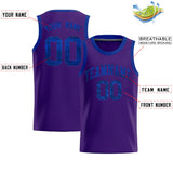 Custom Purple Sequined Tops Athletic Basketball Jersey
