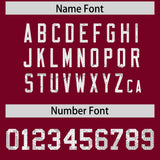 Custom Crimson Sequined Tops Athletic Basketball Jersey