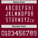 Custom Crimson Sequined Tops Athletic Basketball Jersey