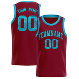 Custom Crimson Sequined Tops Athletic Basketball Jersey