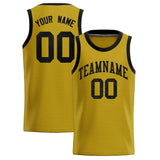 Custom Old Gold Sequined Tops Athletic Basketball Jersey
