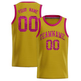 Custom Old Gold Sequined Tops Athletic Basketball Jersey