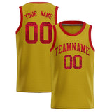 Custom Old Gold Sequined Tops Athletic Basketball Jersey
