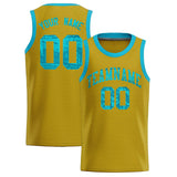 Custom Old Gold Sequined Tops Athletic Basketball Jersey
