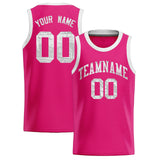 Custom Pink Sequined Tops Athletic Basketball Jersey