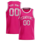 Custom Pink Sequined Tops Athletic Basketball Jersey