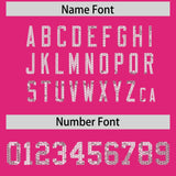 Custom Pink Sequined Tops Athletic Basketball Jersey