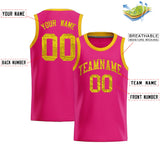 Custom Pink Sequined Tops Athletic Basketball Jersey