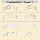 Custom Cream Sequined Tops Athletic Basketball Jersey