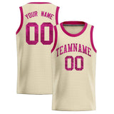 Custom Cream Sequined Tops Athletic Basketball Jersey