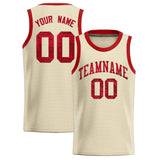 Custom Cream Sequined Tops Athletic Basketball Jersey