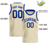 Custom Cream Sequined Tops Athletic Basketball Jersey