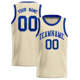 Custom Cream Sequined Tops Athletic Basketball Jersey