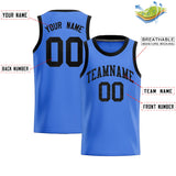 Custom Powder Blue Sequined Tops Athletic Basketball Jersey