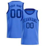 Custom Powder Blue Sequined Tops Athletic Basketball Jersey