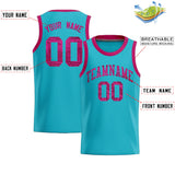 Custom Sky Blue Sequined Tops Athletic Basketball Jersey