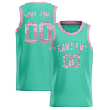 Custom Bright Green Sequined Tops Athletic Basketball Jersey