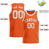 Custom Orange Sequined Tops Athletic Basketball Jersey