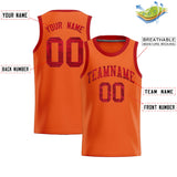 Custom Orange Sequined Tops Athletic Basketball Jersey