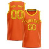 Custom Orange Sequined Tops Athletic Basketball Jersey