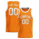 Custom Orange Sequined Tops Athletic Basketball Jersey
