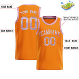 Custom Orange Sequined Tops Athletic Basketball Jersey