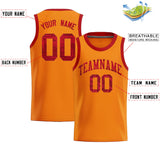 Custom Orange Sequined Tops Athletic Basketball Jersey