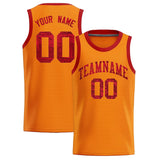 Custom Orange Sequined Tops Athletic Basketball Jersey