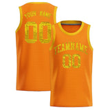 Custom Orange Sequined Tops Athletic Basketball Jersey