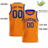 Custom Orange Sequined Tops Athletic Basketball Jersey
