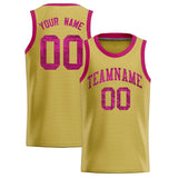 Custom Old Gold Sequined Tops Athletic Basketball Jersey