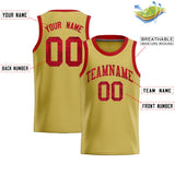 Custom Old Gold Sequined Tops Athletic Basketball Jersey