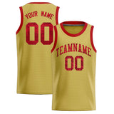 Custom Old Gold Sequined Tops Athletic Basketball Jersey