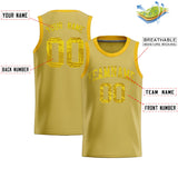 Custom Old Gold Sequined Tops Athletic Basketball Jersey
