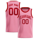 Custom Light Pink Sequined Tops Athletic Basketball Jersey