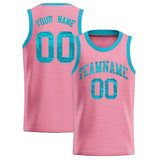 Custom Light Pink Sequined Tops Athletic Basketball Jersey