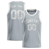 Custom Silver Sequined Tops Athletic Basketball Jersey