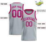 Custom Silver Sequined Tops Athletic Basketball Jersey