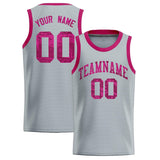 Custom Silver Sequined Tops Athletic Basketball Jersey