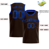 Custom Brown Sequined Tops Athletic Basketball Jersey