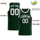 Custom Hunter Green Sequined Tops Athletic Basketball Jersey