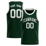 Custom Hunter Green Sequined Tops Athletic Basketball Jersey