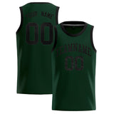 Custom Hunter Green Sequined Tops Athletic Basketball Jersey