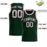 Custom Hunter Green Sequined Tops Athletic Basketball Jersey