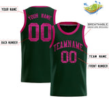 Custom Hunter Green Sequined Tops Athletic Basketball Jersey